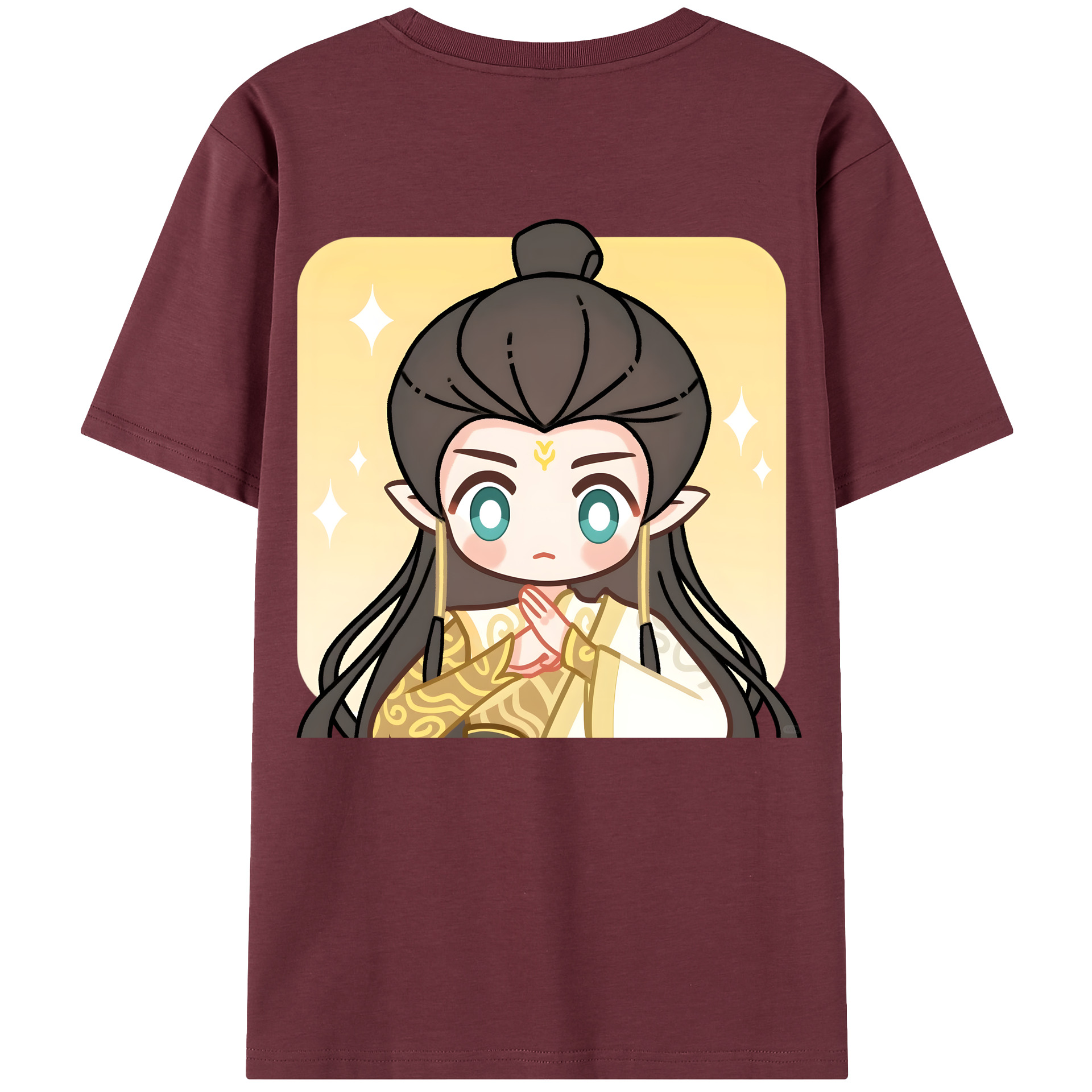 （画像用） Ne Zha 2 ナタ 魔童の大暴れ 綿100％半袖Tシャツ（背面プリント）
